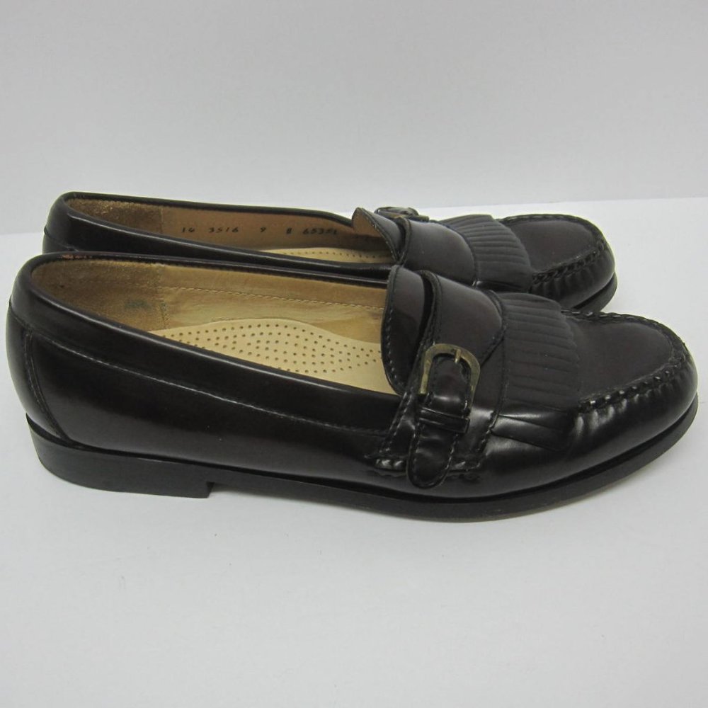 Cole Haan Sz 9B Leather Loafers Shoes Kiltie Flats